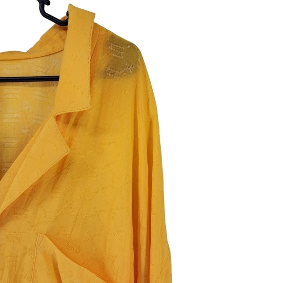 Savage X Fenty Men's Yellow Honeycomb Monogram Voile Sleep Shirt - XXXL - Picture 3 of 6